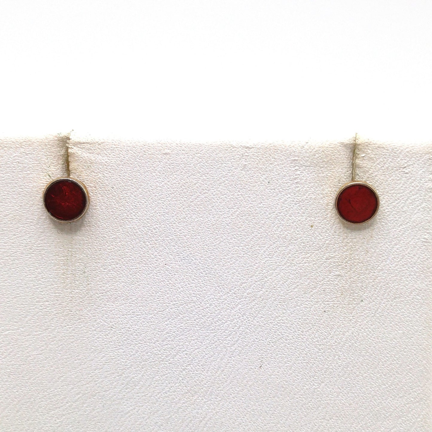 Laurel Burch Red Floral Post Earrings, Two Earrings in One, Gold Plated, 1980s Vintage Jewelry