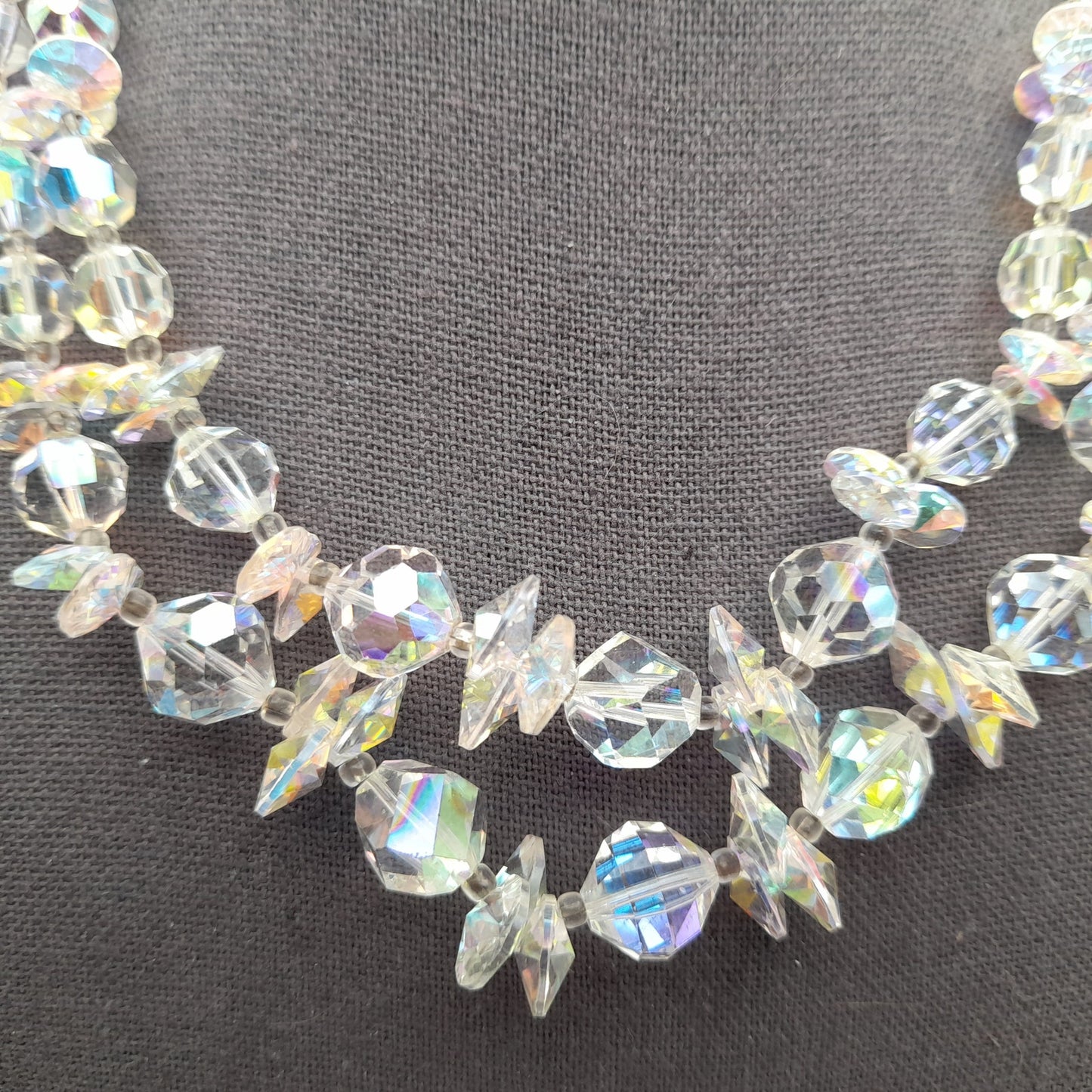 Vendome Aurora Borealis Crystal Necklace, Two Strands