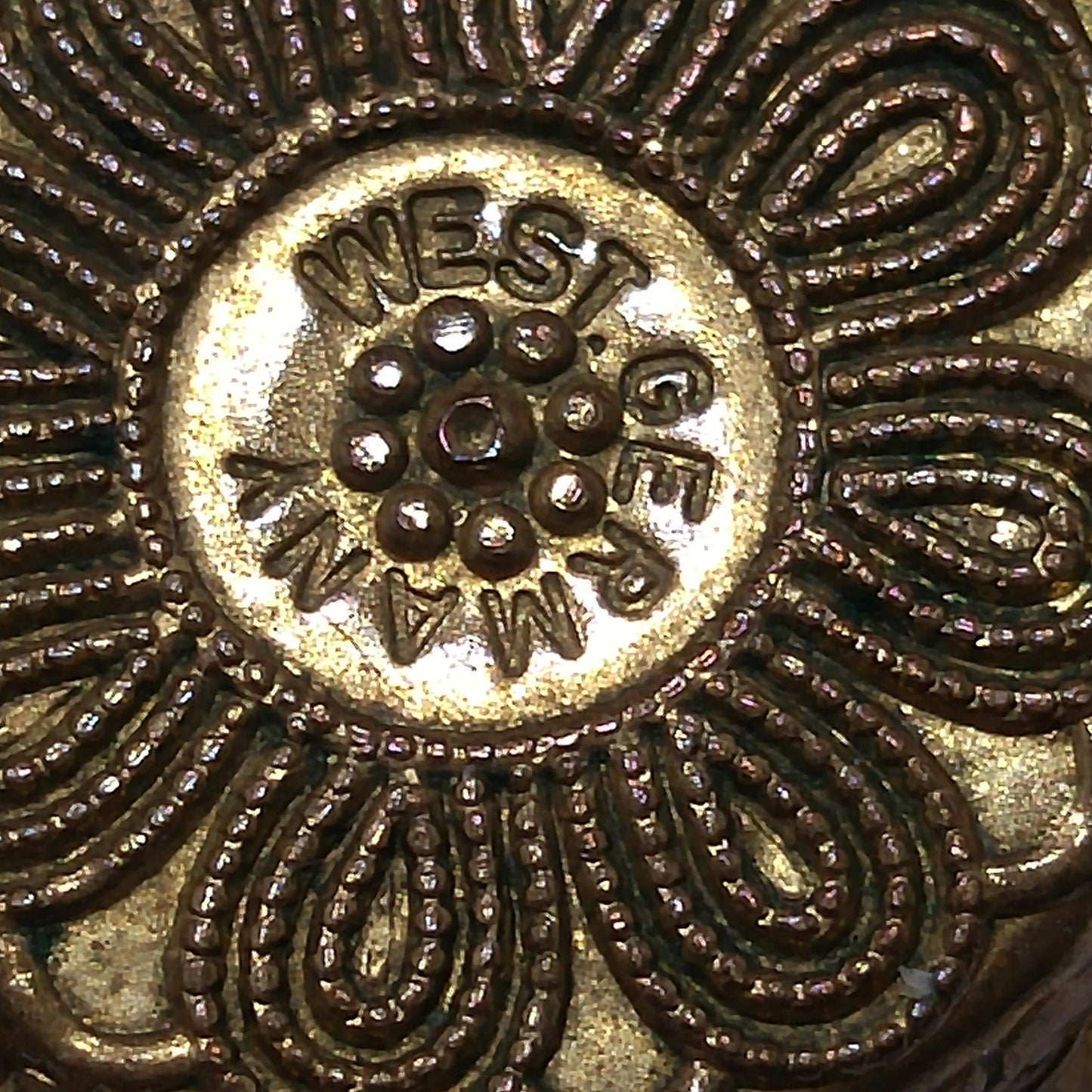 Western Germany Art Bead Floral Necklace, Two Strands, Button Box Clasp, 1950s Vintage Jewelry