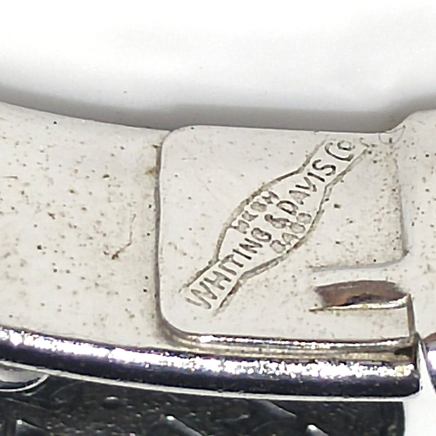 Whiting & Davis Hinged Bracelet, Six Faux Coins, Book Piece, 1980s Vintage Jewelry