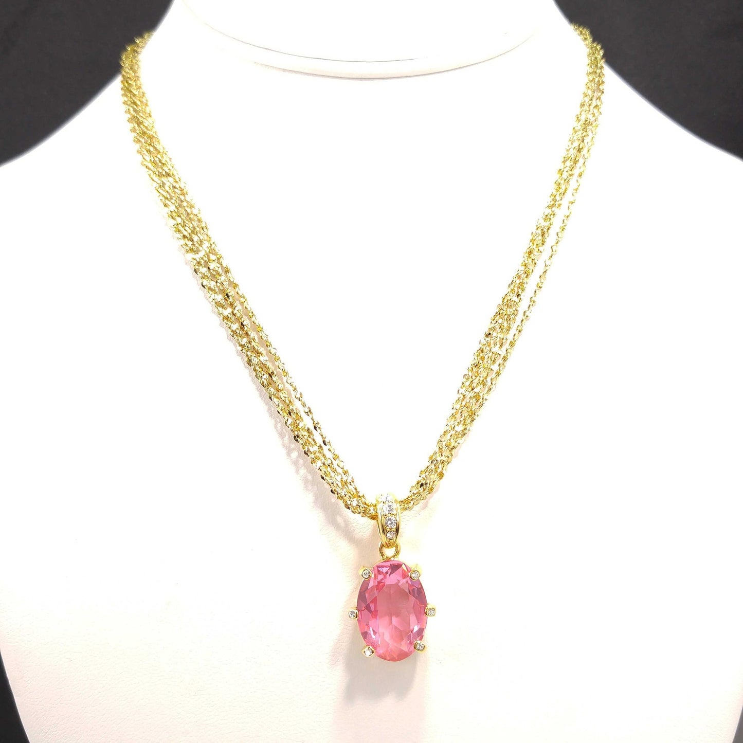 Vintage Nolan Miller Necklace & Three Austrian Crystal Pendants, 1990s