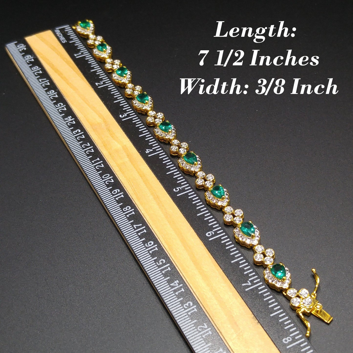 JBK Jackie Kennedy Bracelet – Camrose & Kross Faux Emerald & Rhinestone Replica