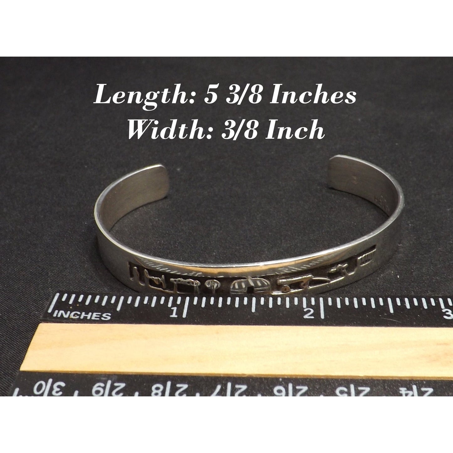 A C Henry Sterling Navajo Storyteller Cuff Bracelet, Vintage Jewelry