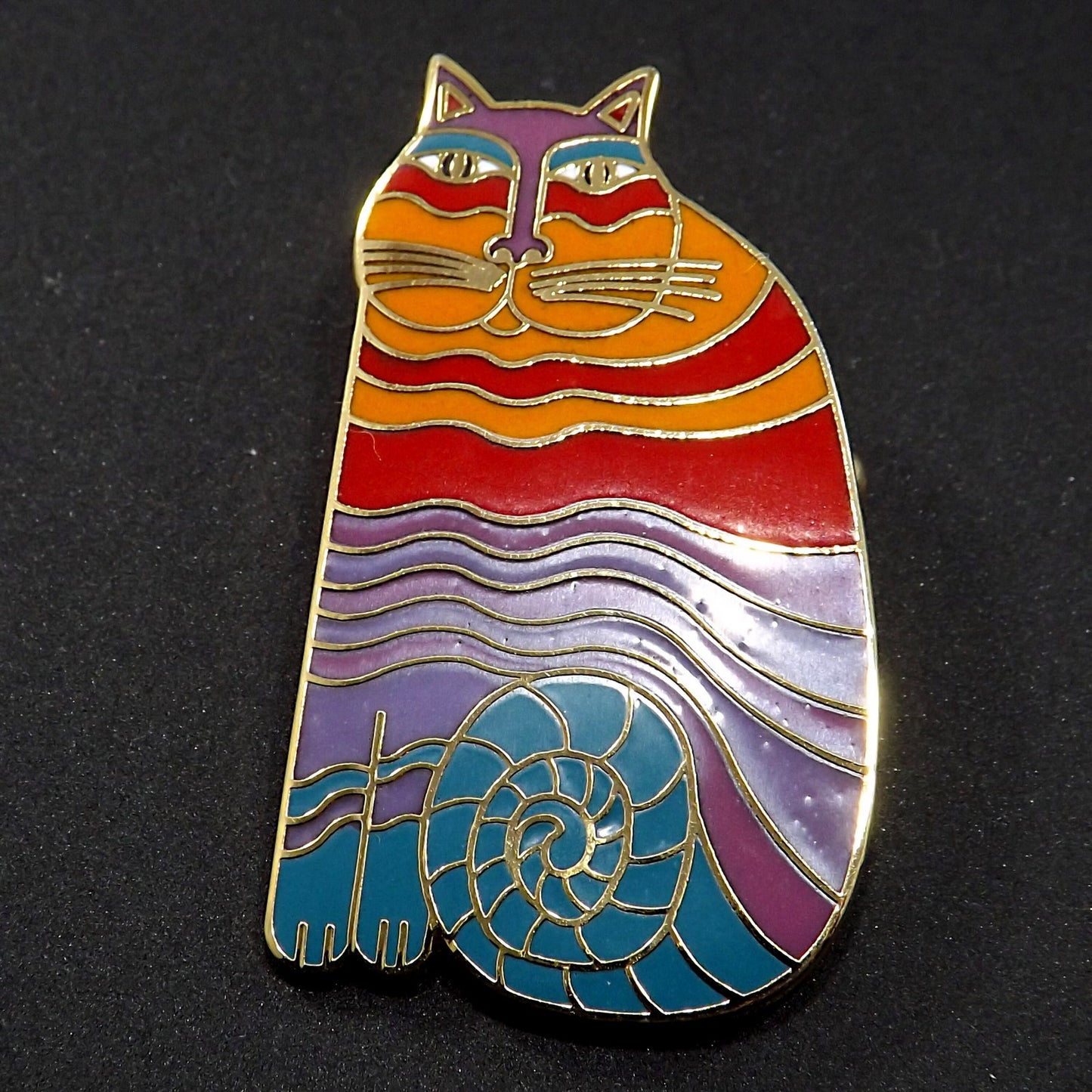 Laurel Burch "Rainbow Cats" Brooch, 1980s Vintage Jewelry