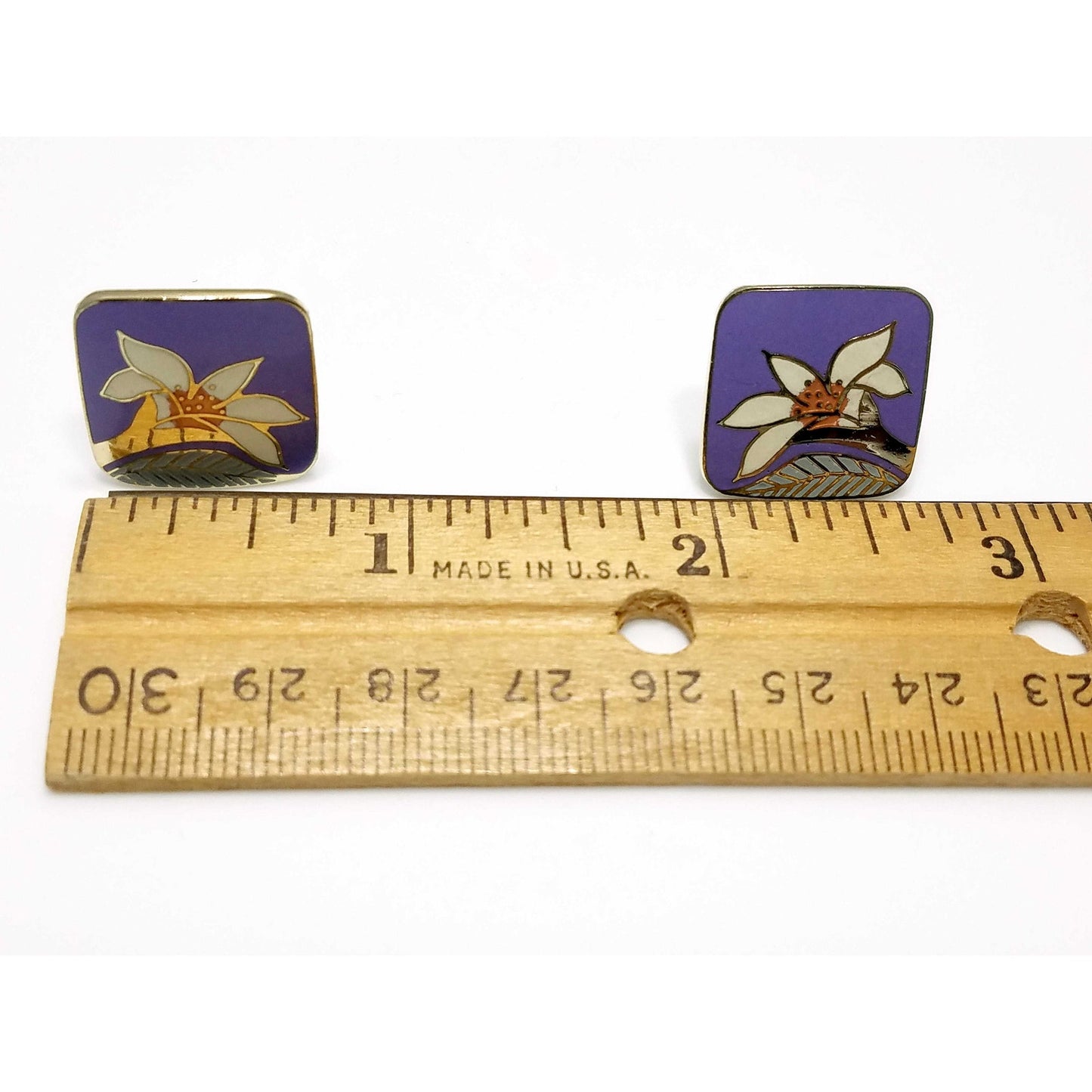 Laurel Burch "Wild Lily" Clip Earrings, Gold Plated, 1980s Vintage Earrings