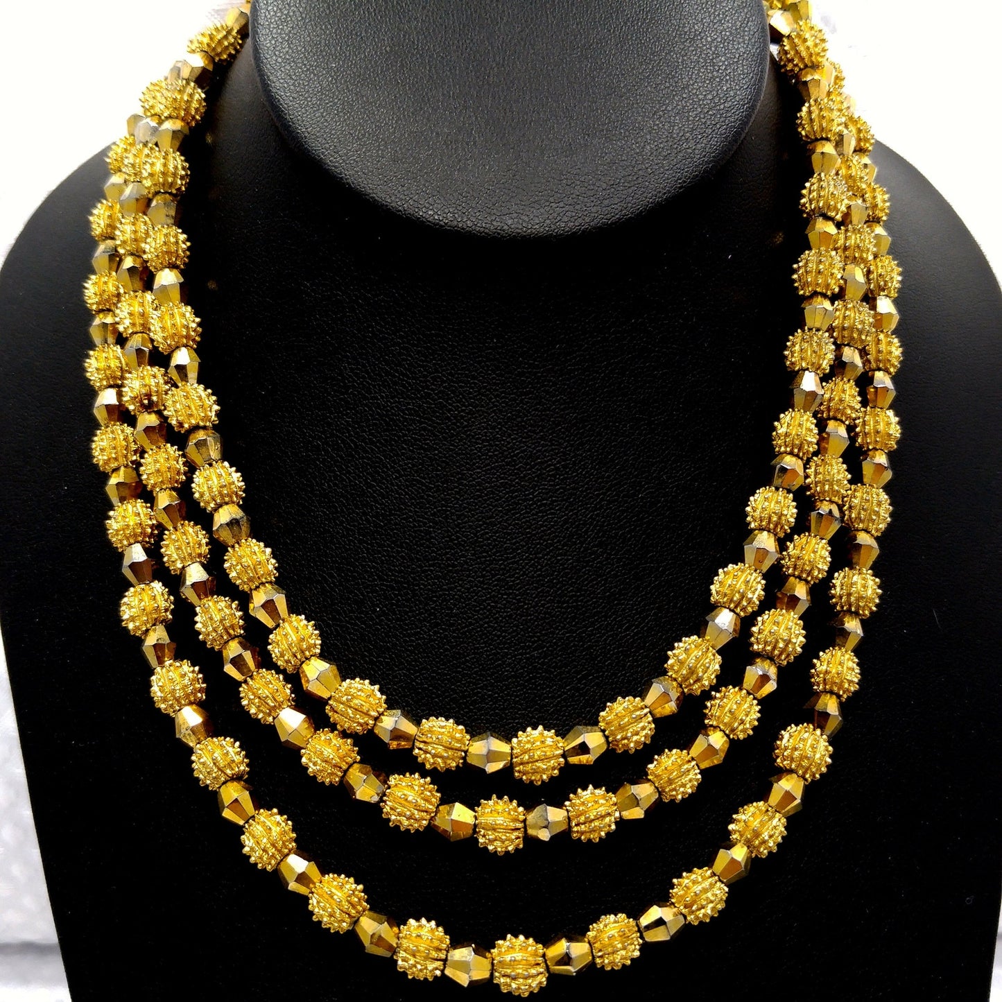 Crown Trifari Brutalist Necklace, Electra Collection, 1950s Vintage Jewelry
