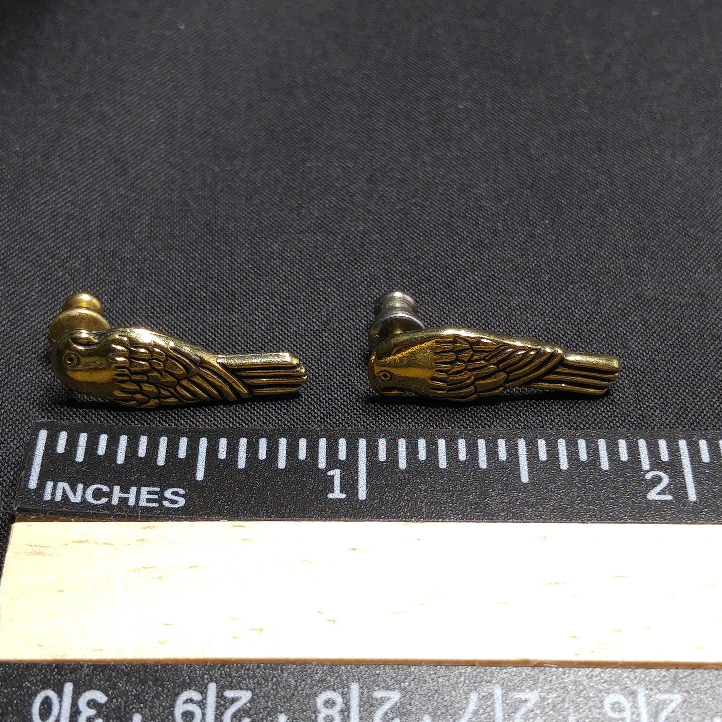 Laurel Burch Lorikeets Post Earrings, Gold Plated, 1980s Vintage Jewelry