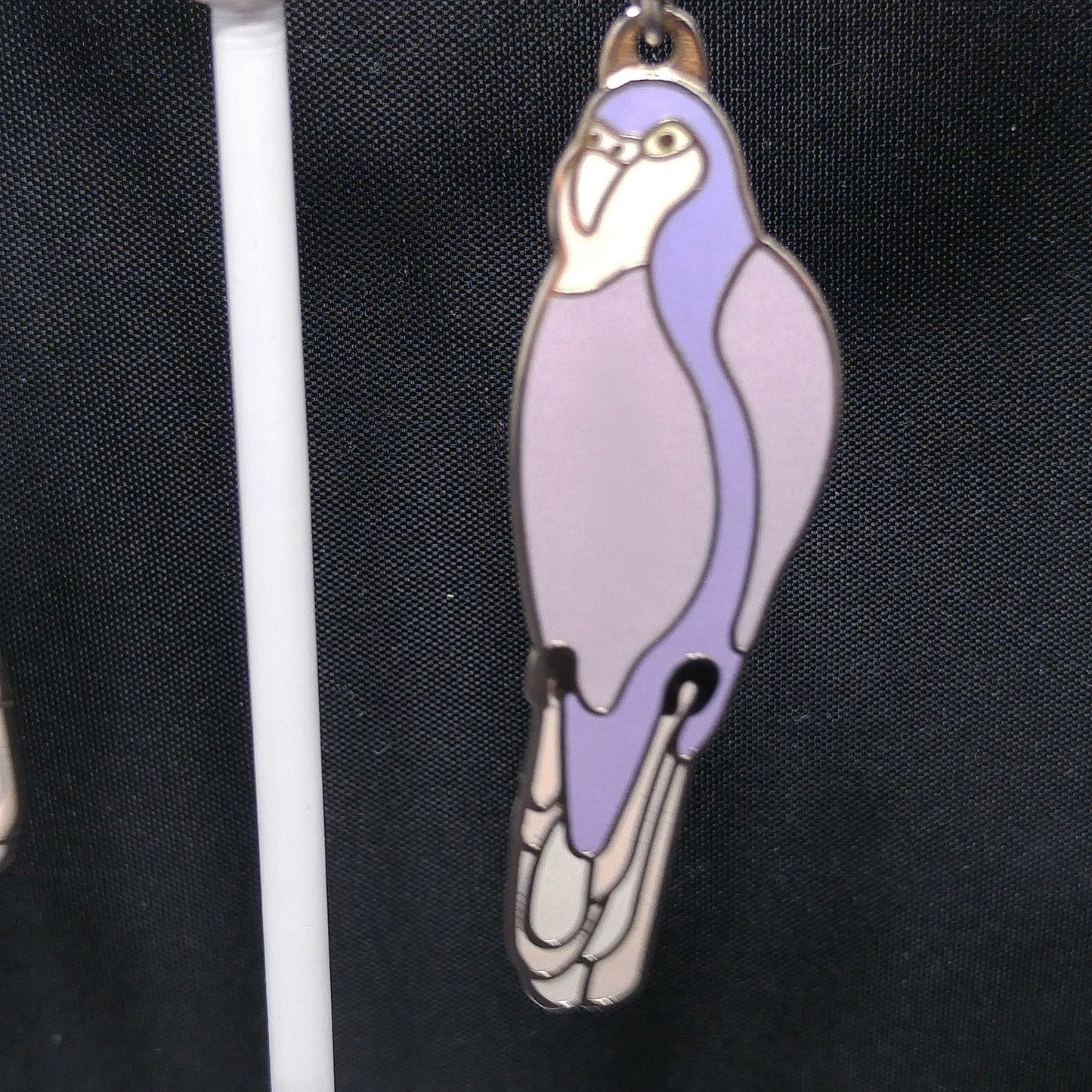 Laurel Burch "Parrot" Earrings, Cloisonne Gold Plated, 1980s Vintage Jewelry