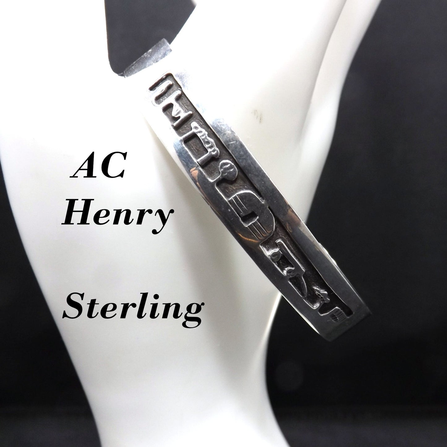 A C Henry Sterling Navajo Storyteller Cuff Bracelet, Vintage Jewelry
