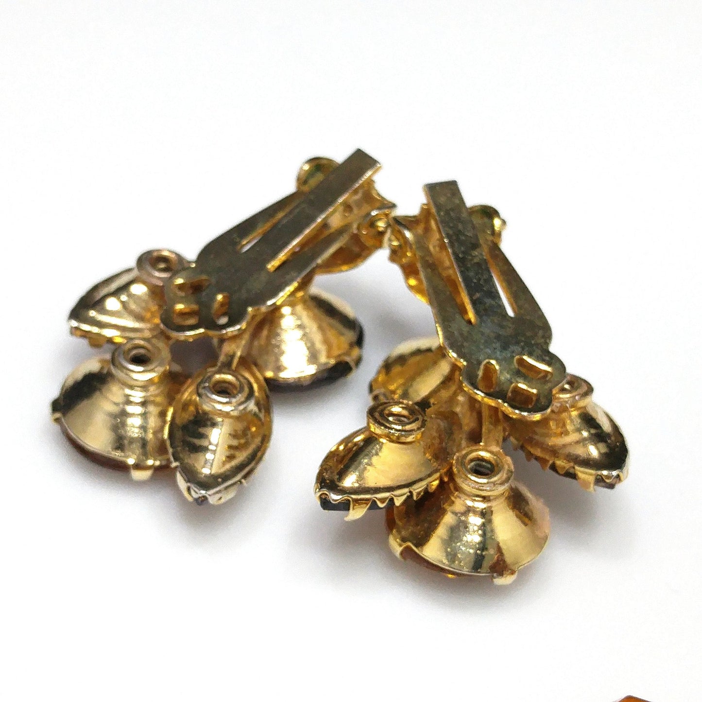Topaz Crystal Necklace Bracelet Earrings Set, Aurora Borealis, 1960s Vintage Jewelry