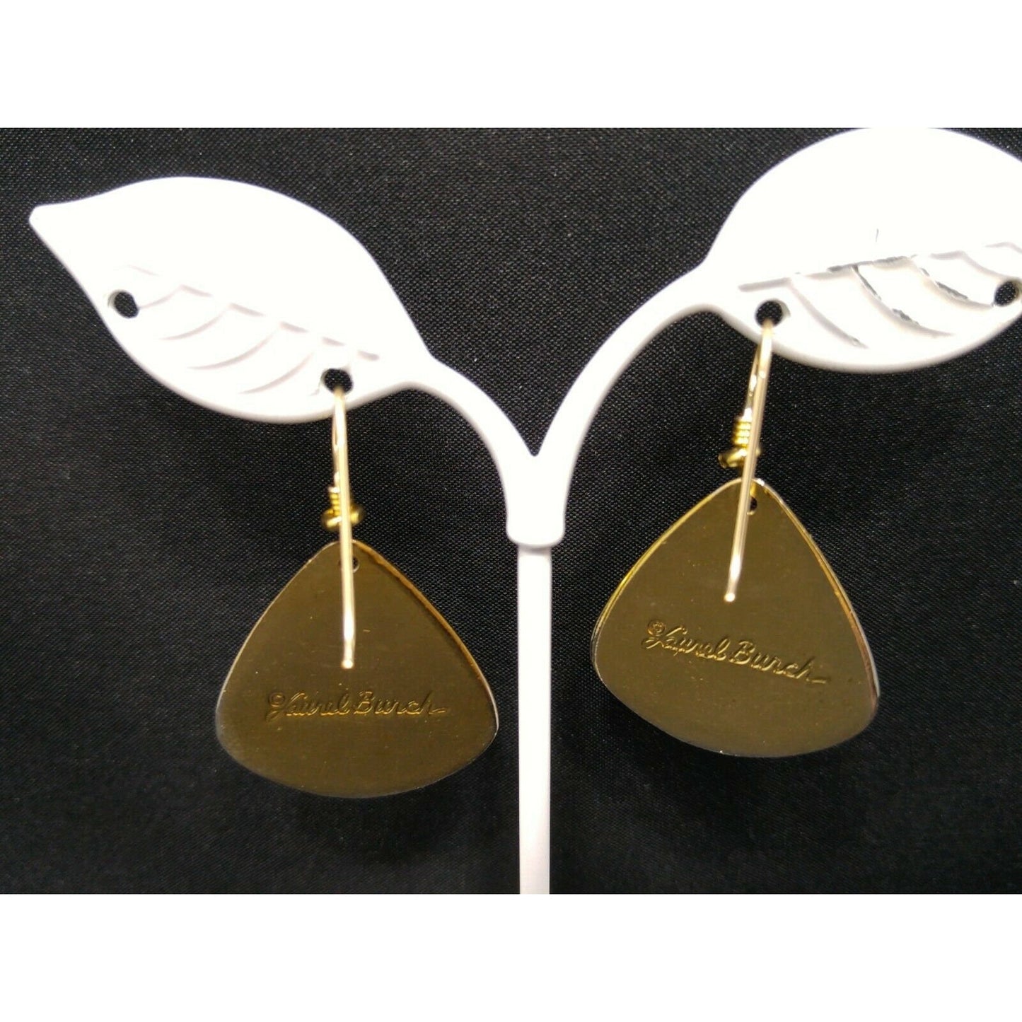 Laurel Burch Waterfall Design Earrings, Gold Plated, 1980s Vintage Jewelry