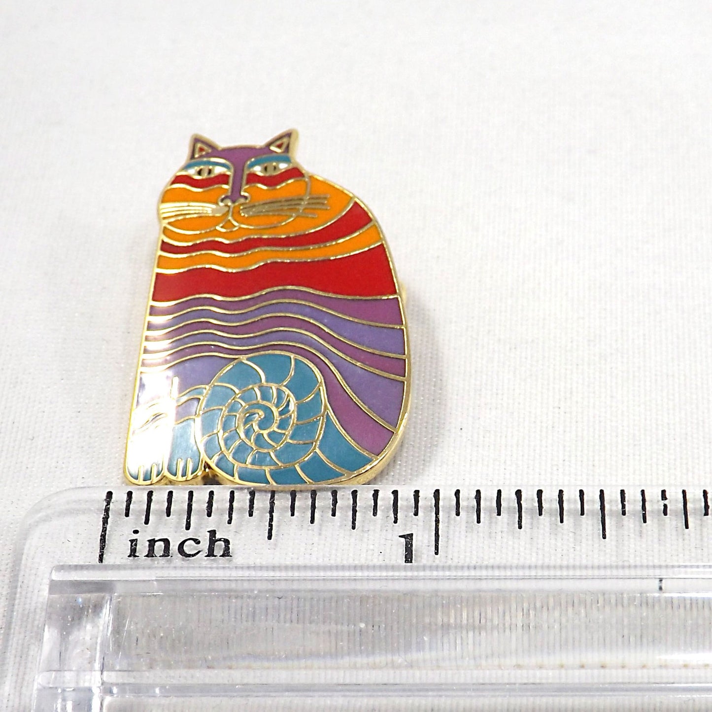 Laurel Burch "Rainbow Cats" Brooch, 1980s Vintage Jewelry