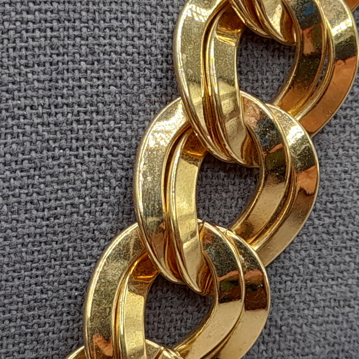 Vintage 1980s MONET Double Curb Chunky Chain Necklace, 20 Inches
