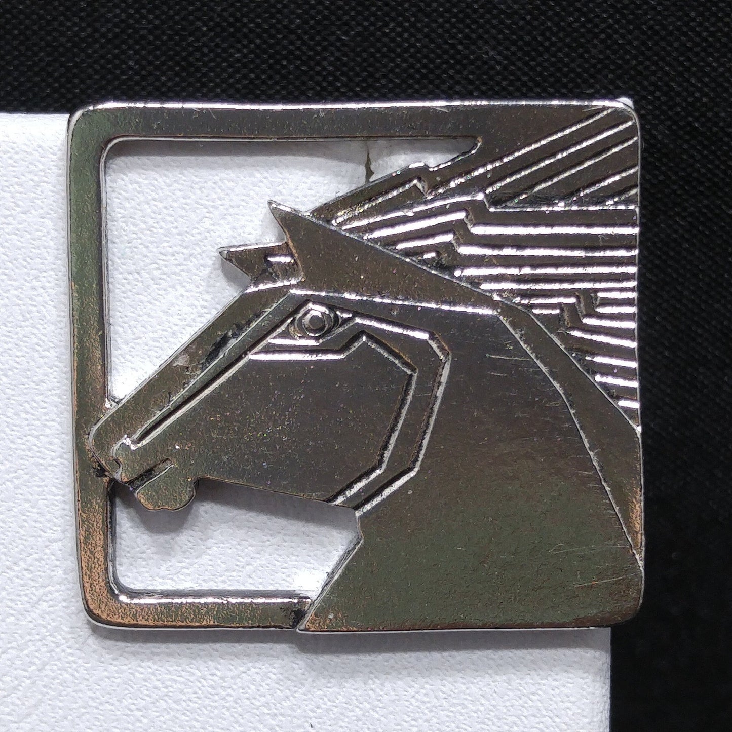Vintage Laurel Burch Stallion Horse Post Earrings, Rhodium Plated