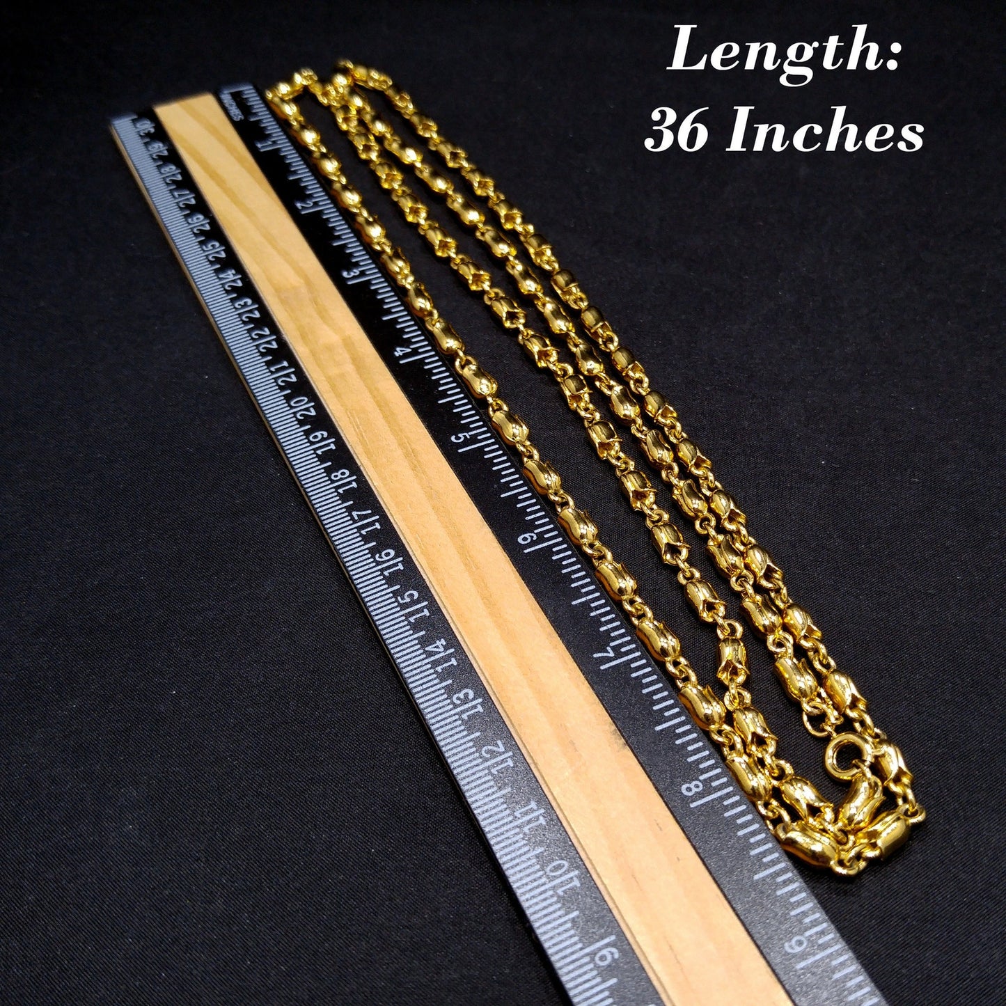 Crown Trifari Rose Bud Chain Necklace, Gold Plated, 1960s Vintage Jewelry