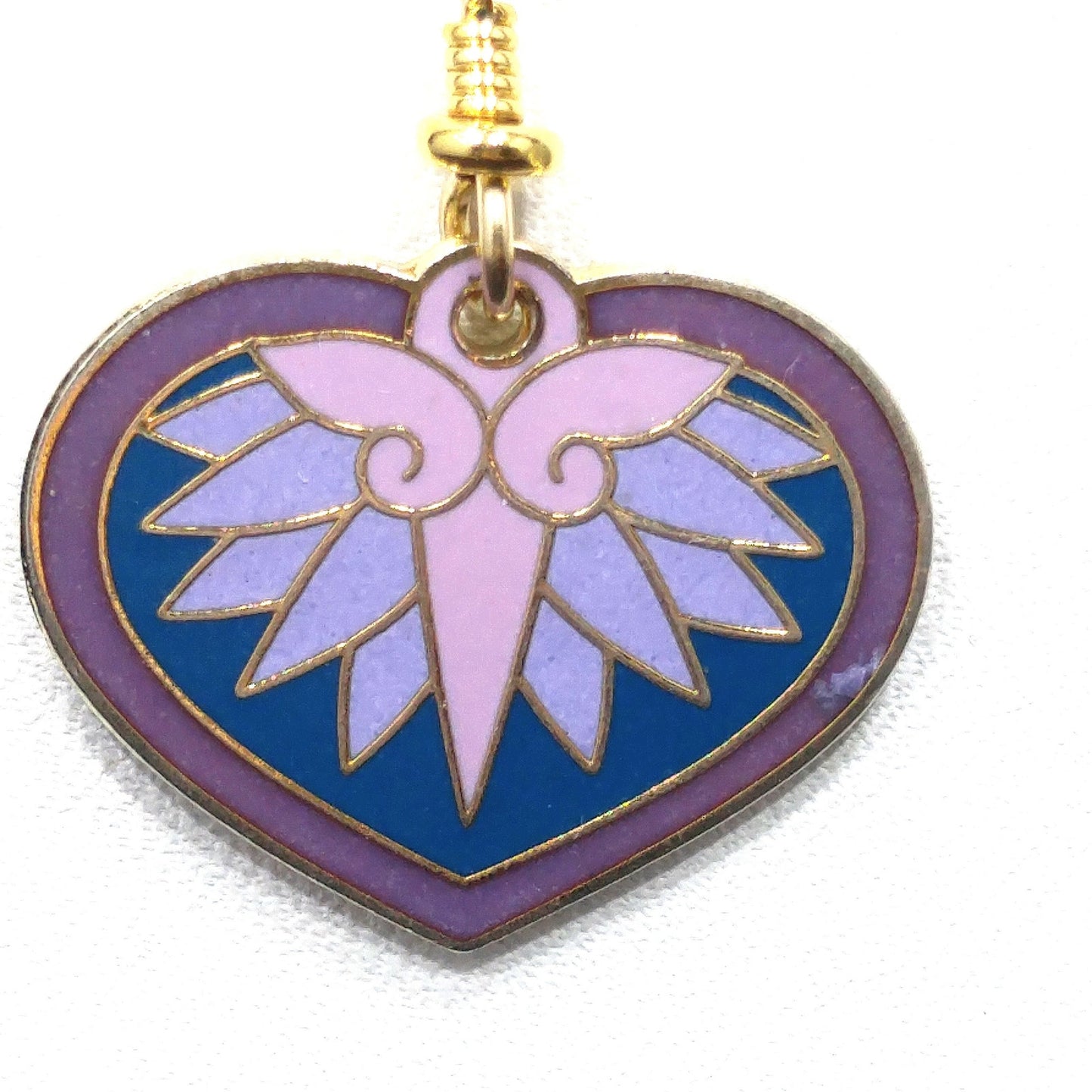 Vintage Laurel Burch "Hollyhock" Floral Earrings, Gold Plated Enamel Pink Purple