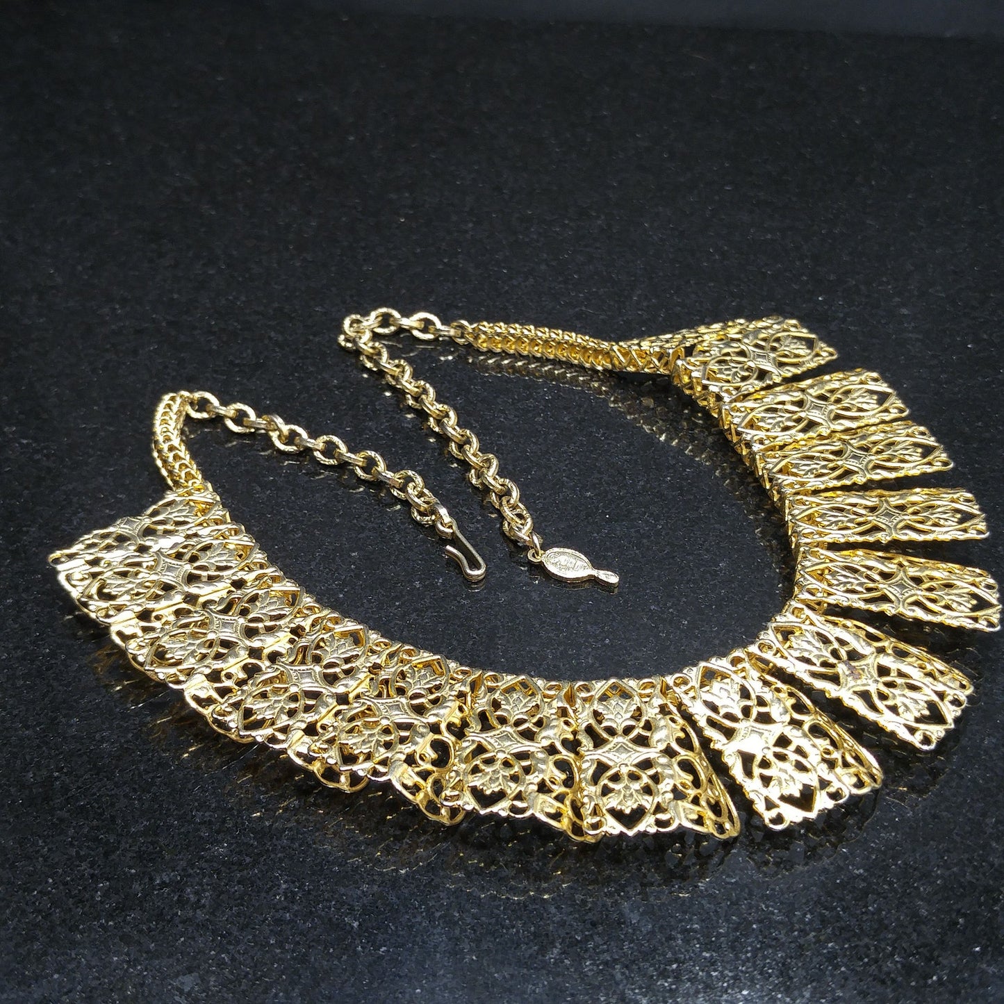 Sarah Coventry Necklace, "Chantilly Lace", Egyptian Revival, 1960s