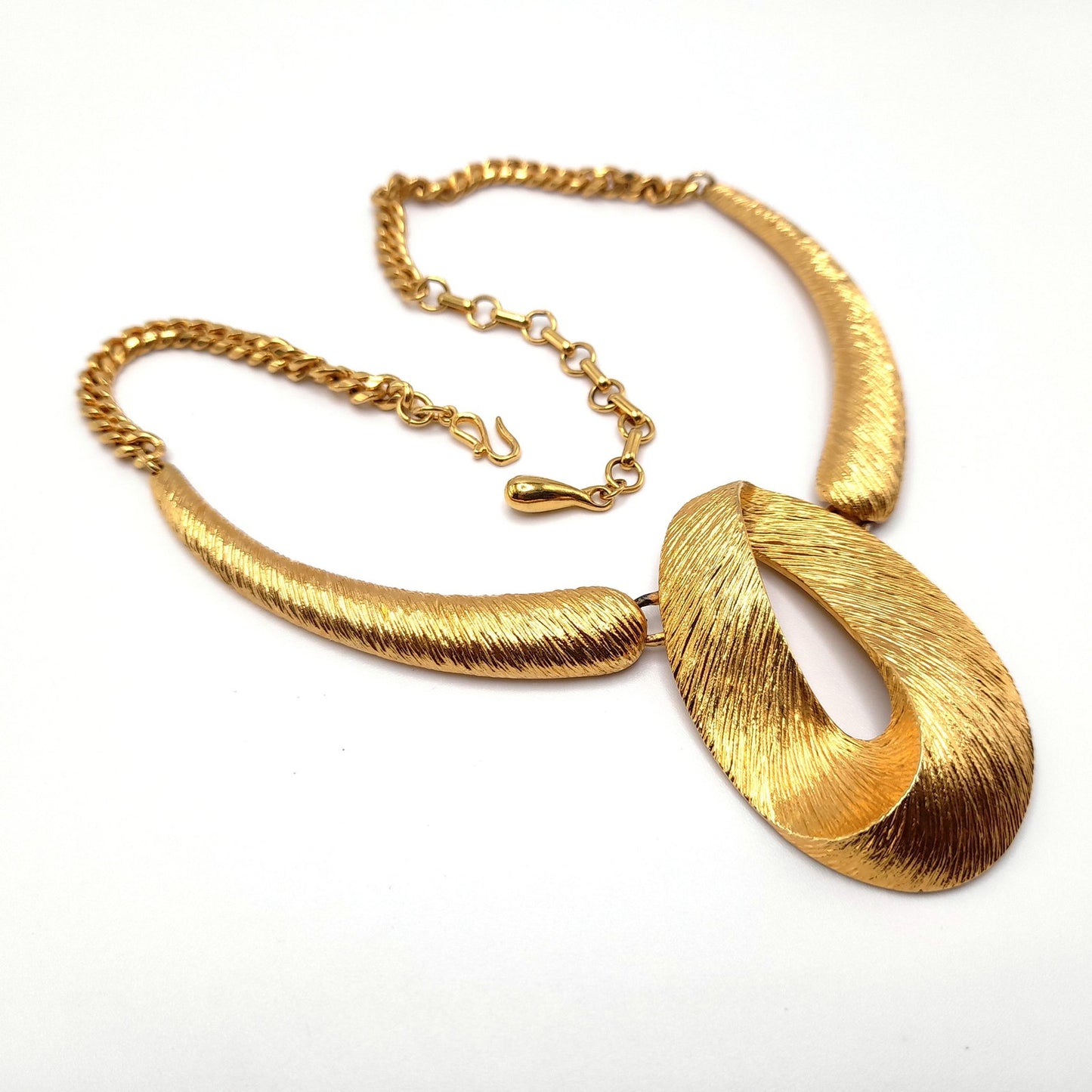 Piscitelli Gold Plated Pendant Necklace, Made in USA, Vintage Jewelry