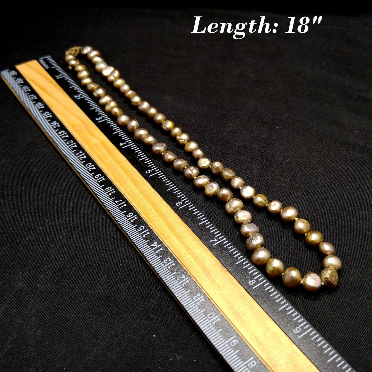 Fresh Water Pearl Necklace, Hand Knotted, Vintage Jewelry