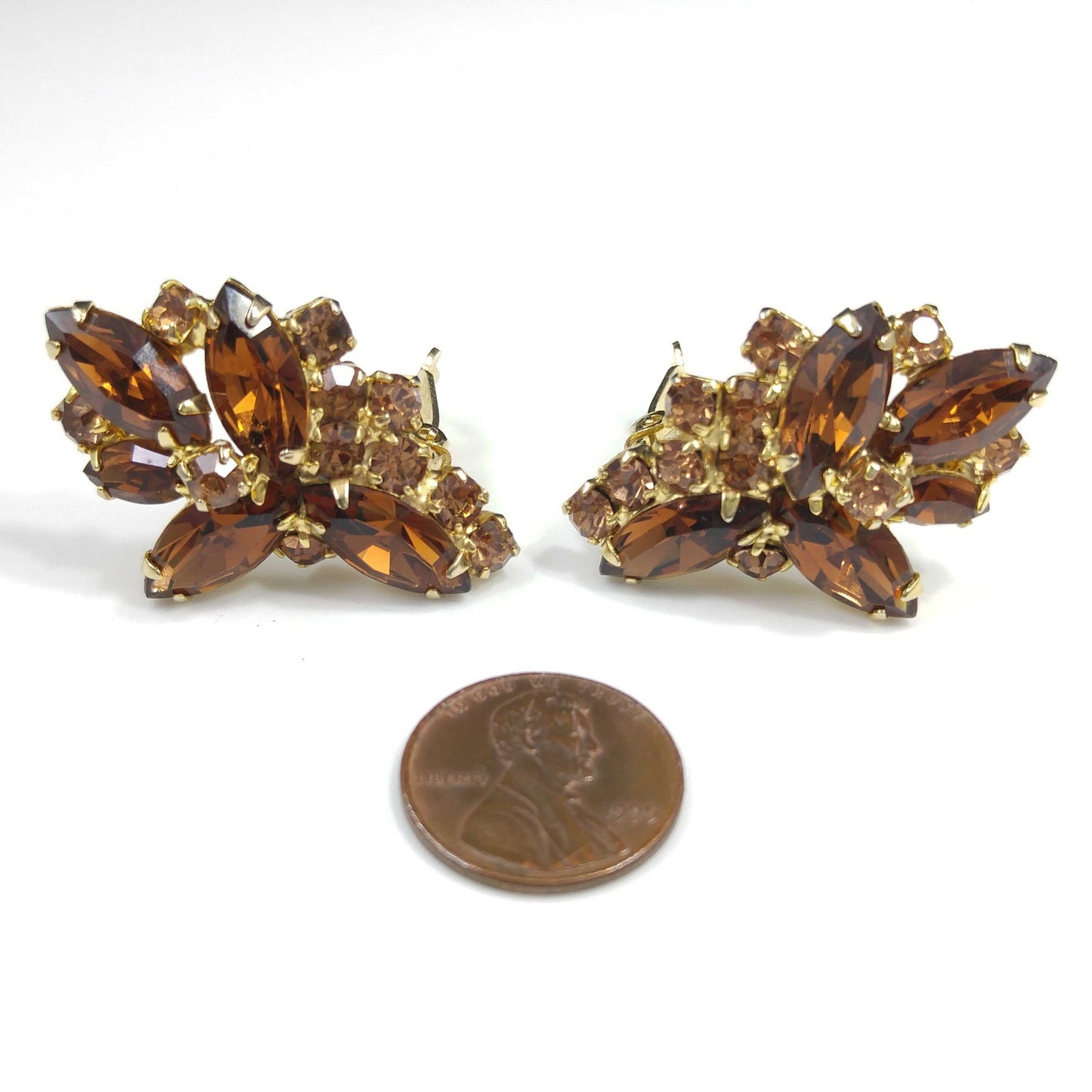 Vintage Rhinestone Jewelry Set: Necklace Bracelet Earrings, 1960s