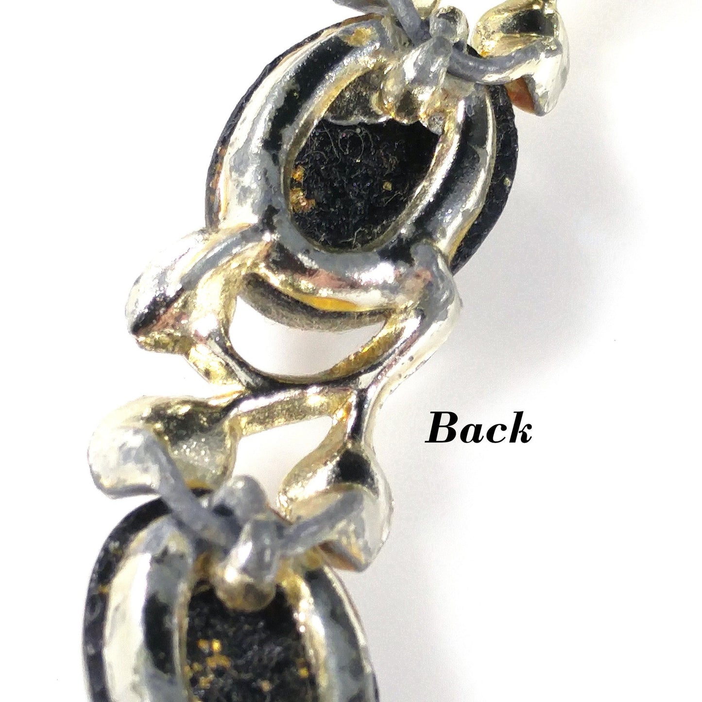 Lucite Glitter Cabochon Choker Necklace, Mid-century, 1950s Vintage Jewelry
