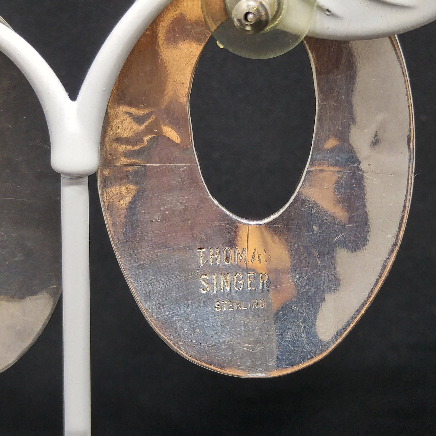 Thomas Singer Sterling Earrings, Navajo Post Silver, 1980's Vintage Jewelry