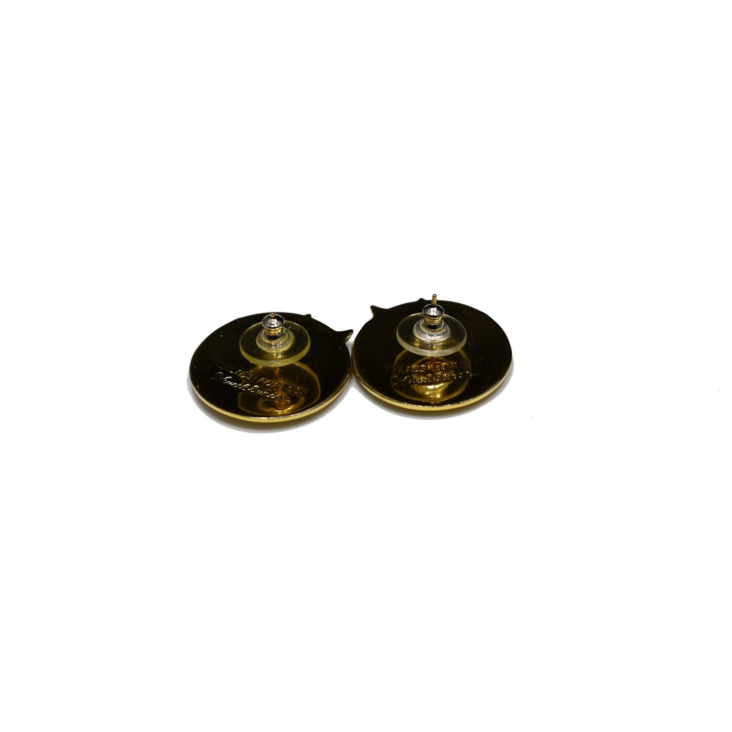 Laurel Burch "Lilies For Les" Floral Post Earrings, Gold Plated, 1980s
