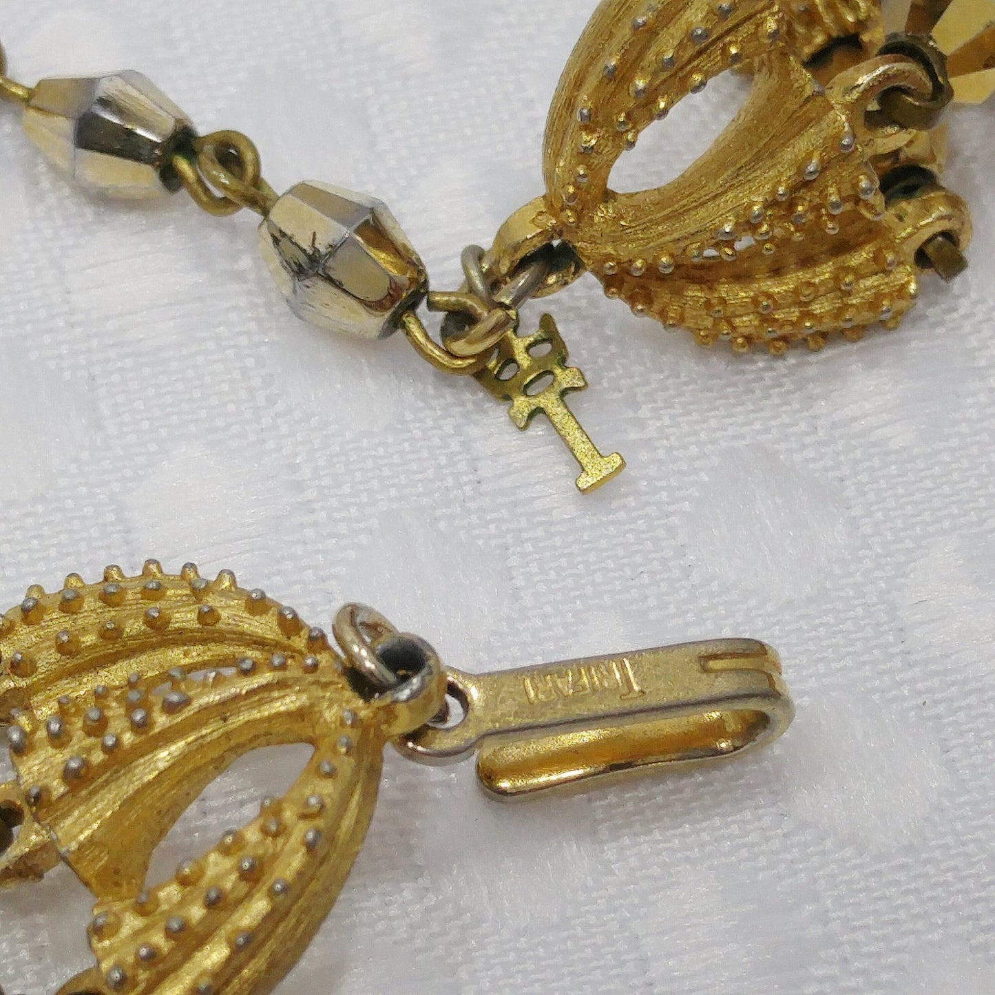 Crown Trifari Brutalist Necklace, Electra Collection, 1950s Vintage Jewelry
