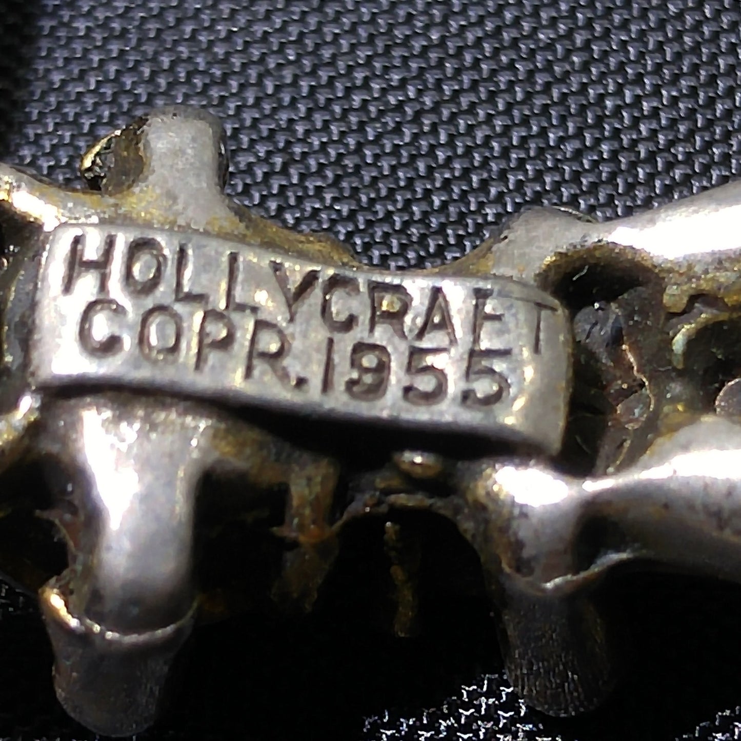 Hollycraft Pastel Rhinestone Bracelet, Stamped Copr 1955, 1950s Vintage Jewelry