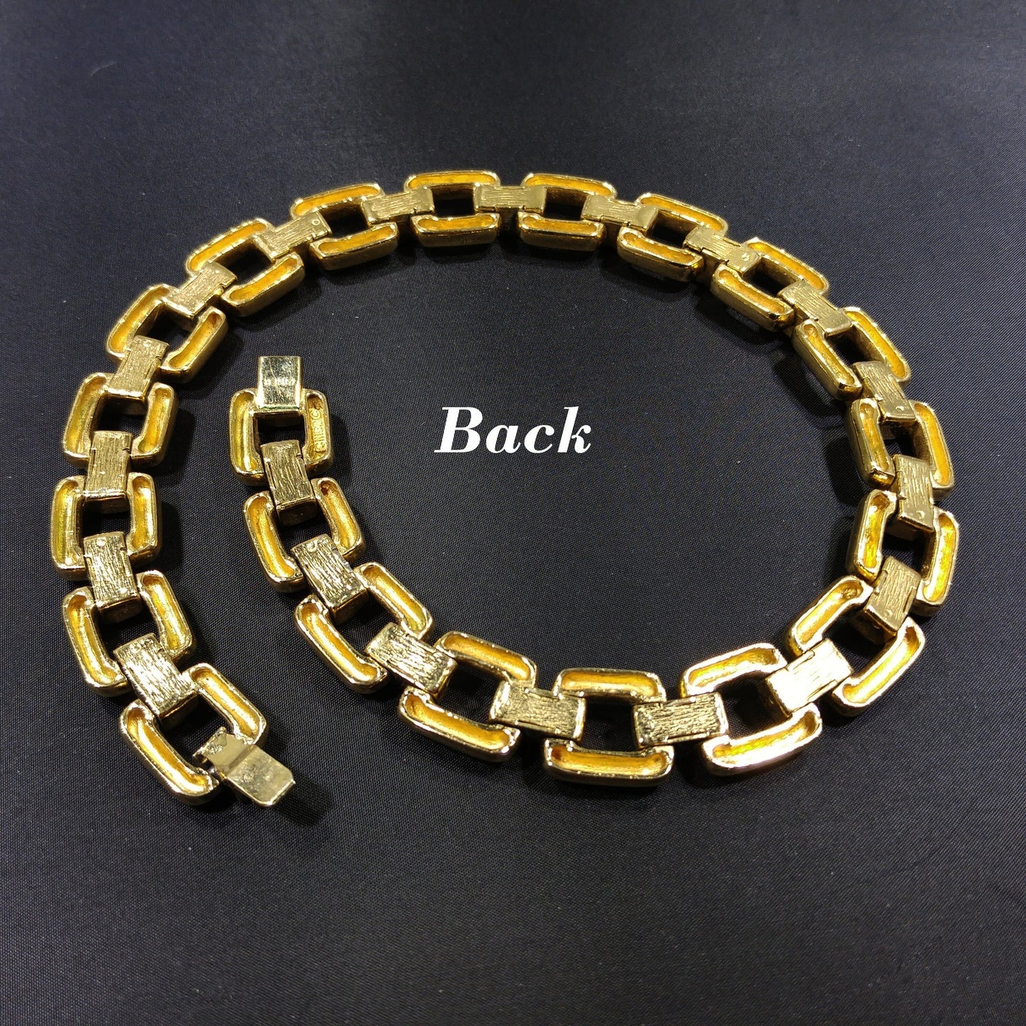 Vintage CINER Gold Chain Choker Necklace, Gold Plated, 1980s