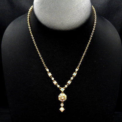 Vintage Givenchy Necklace – Aurora Borealis Rhinestones, Pendant Drop, 1990s