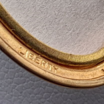 Liberty 12K GF Locket Necklace on Crown Trifari Chain Vintage Mid Century 2 Photo