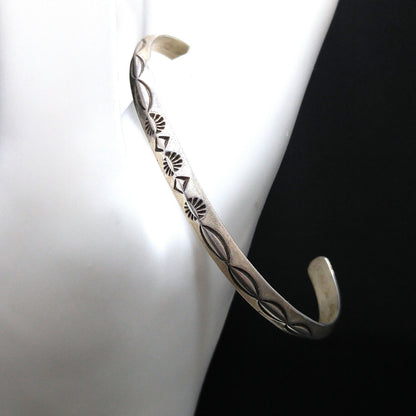 Erick Begay Sterling Silver Cuff Bracelet, Hand Crafted, Vintage Jewelry
