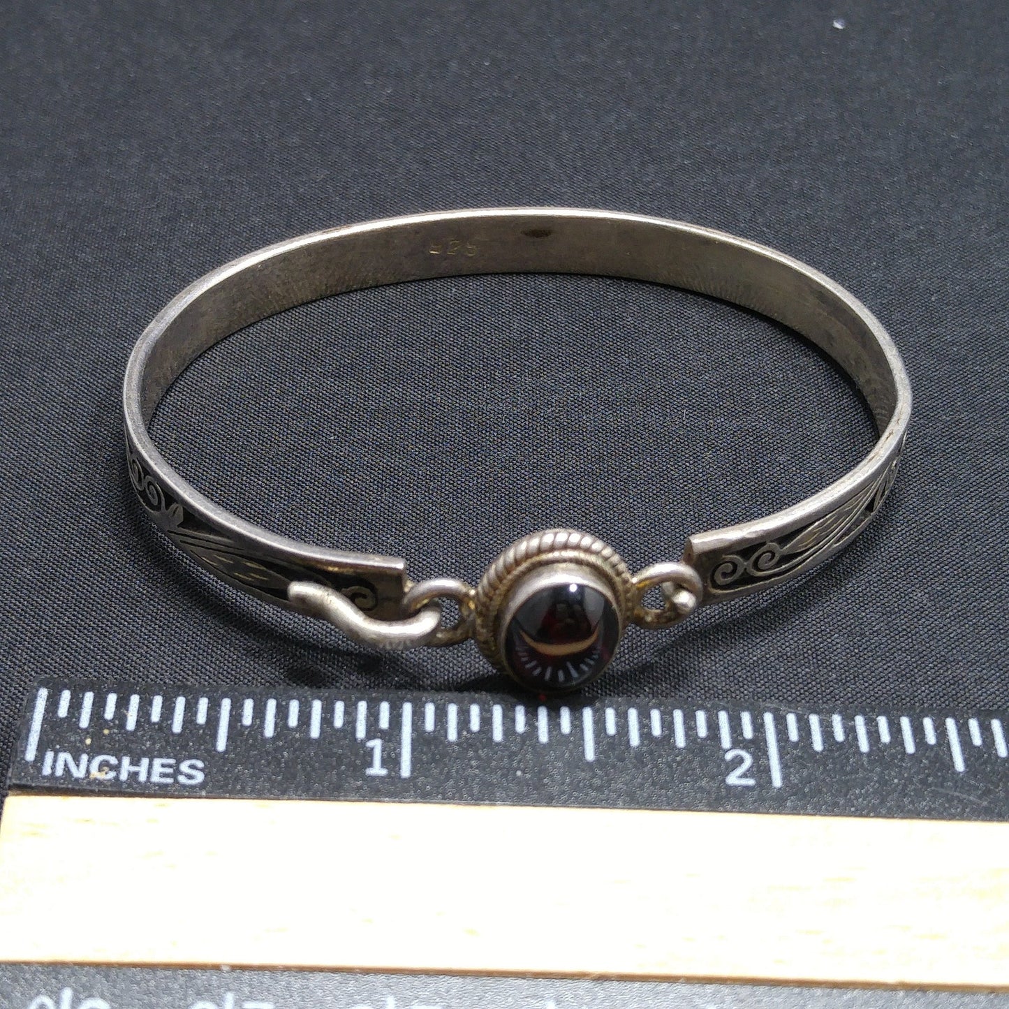 Silver Tourmaline Bracelet, Stamped 925, 1970s Vintage Bracelet