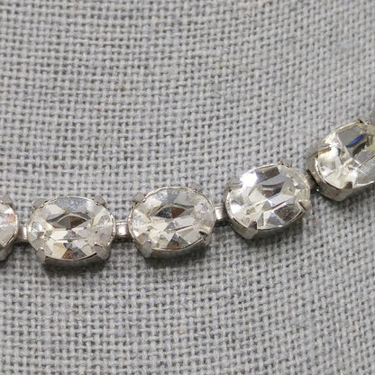 Weiss Rhinestone Choker Necklace, Oval Cut Wedding Necklace, 1950s Vintage Jewelry