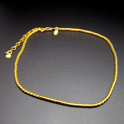 Vintage Vendome Gold Plated Necklace, Adjustable to 18"