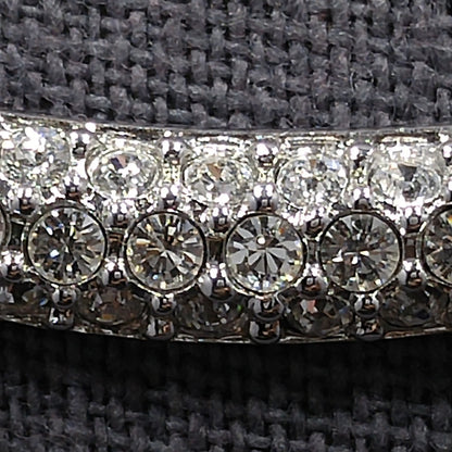 Vintage Swarovski Necklace – Rhodium Plated Pavé Clear Rhinestones, 1990s