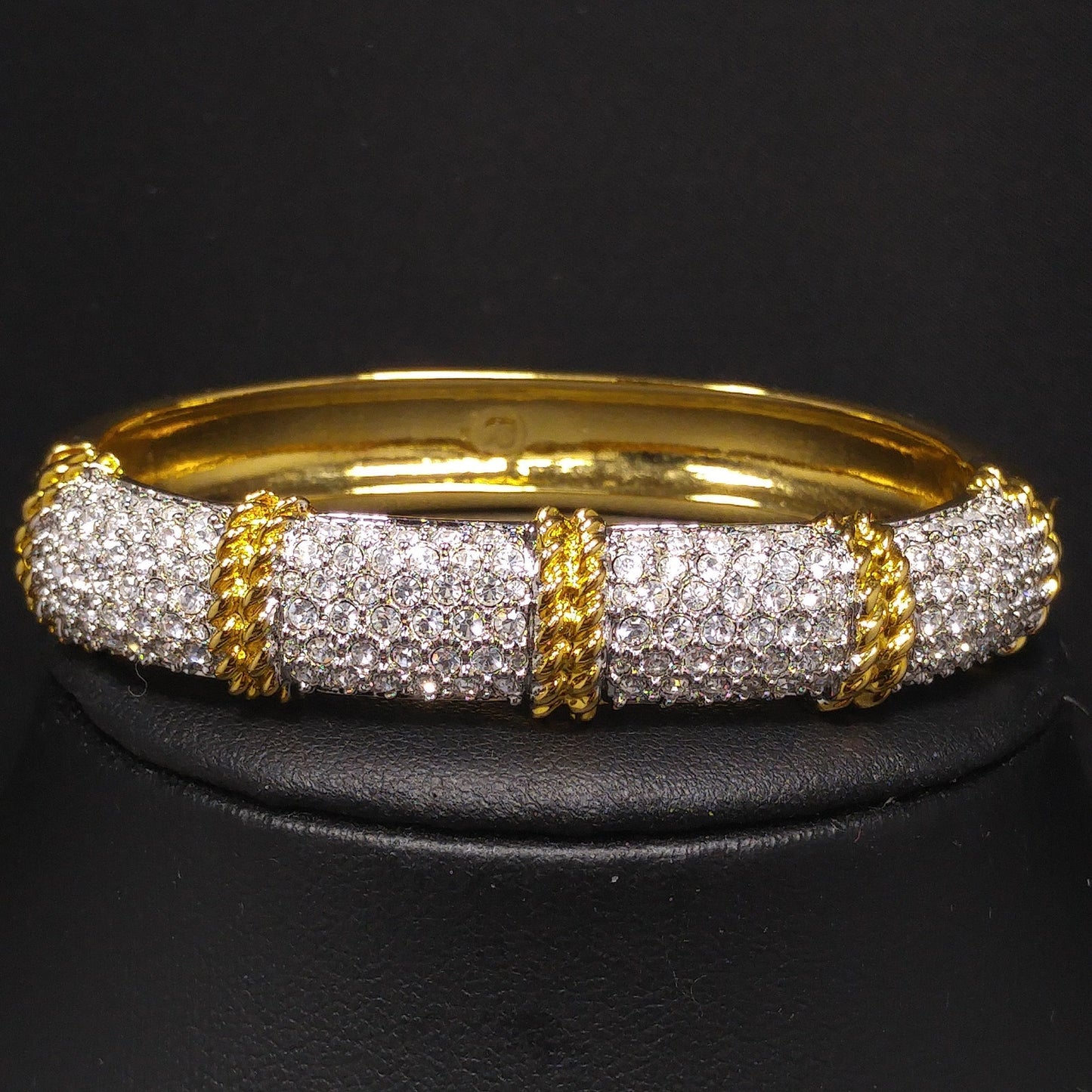 Vintage Swarovski Necklace & Bracelet Set – Gold Plated, Clear Crystals, 1980s–1990s