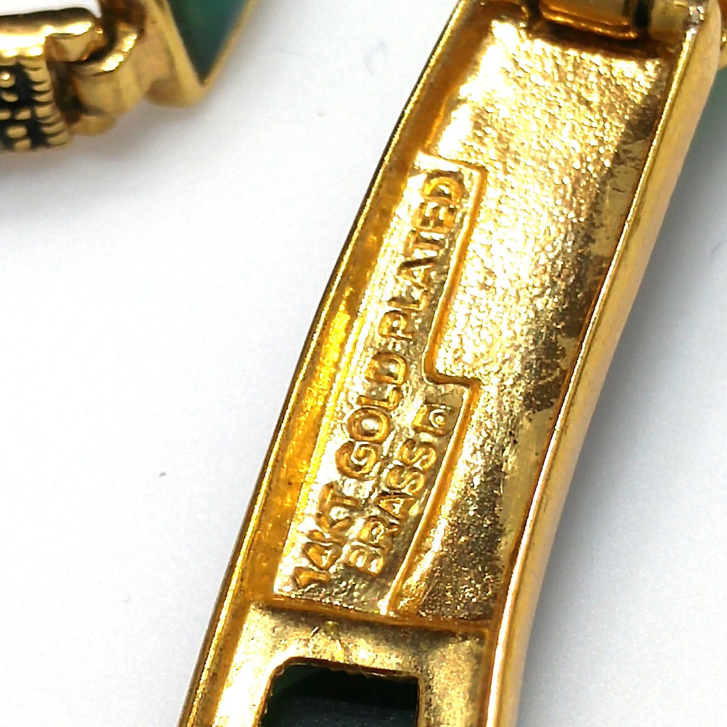 Vintage 14K Gold Plated Gemstone Jewelry: Necklace, Bracelet, Post Earrings, 1990s Vintage Jewelry