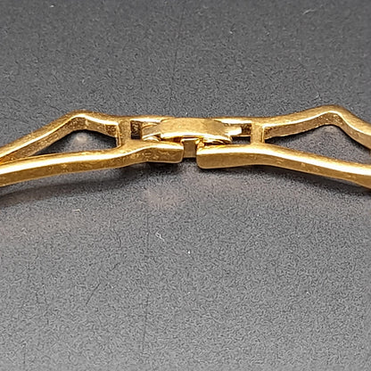 Vintage Monet Unique Link Choker Necklace, Gold Plated, 1960s Vintage Jewelry