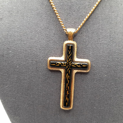 Vintage Sarah Coventry Cross Pendant Necklace, Limited Edition 1978