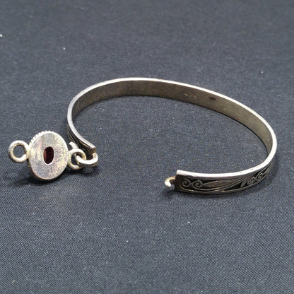 Silver Tourmaline Bracelet, Stamped 925, 1970s Vintage Bracelet