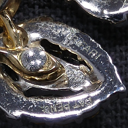 Crown Trifari Rhinestone Pendant Necklace, Snake Chain, 1950s Vintage Jewelry