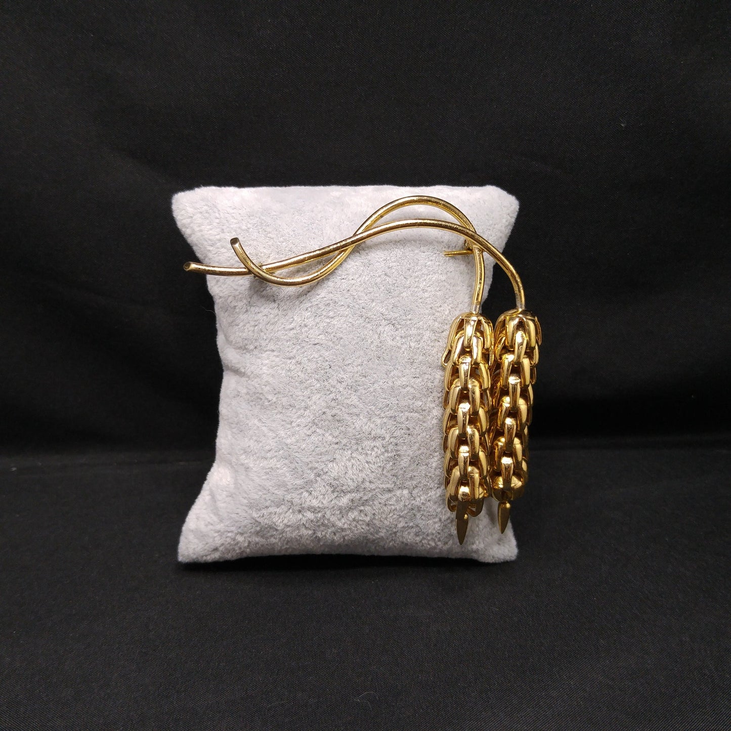 Napier "Wheat Chain" Brooch, Eugene Bertolli Designer, Book Piece, 1950s Vintage Jewelry