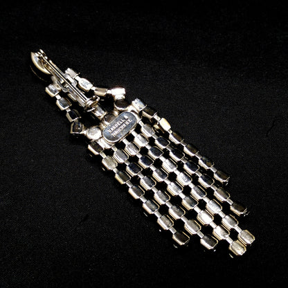 Vintage Kandell & Marcus N.Y. Brooch, Chandelier Clear Rhinestone Pin, 1940s