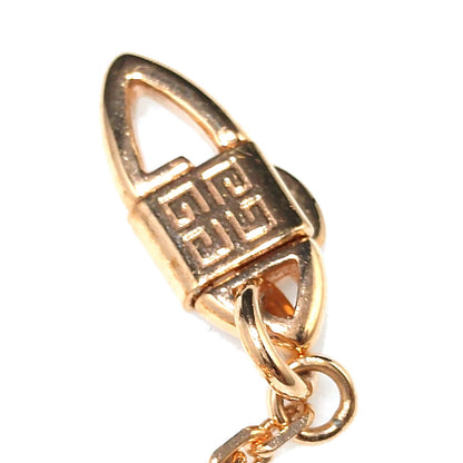 Givenchy Rose Gold Crystal Necklace – Three Drop Clear Rhinestones – Vintage Jewelry