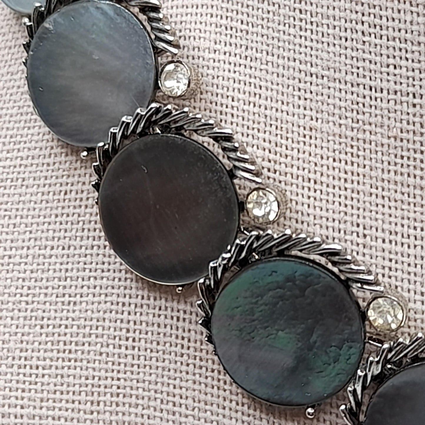 Vintage Lisner Mother of Pearl Necklace Bracelet Set, 1960s