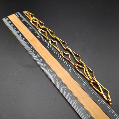 Vintage Monet Unique Link Choker Necklace, Gold Plated, 1960s Vintage Jewelry