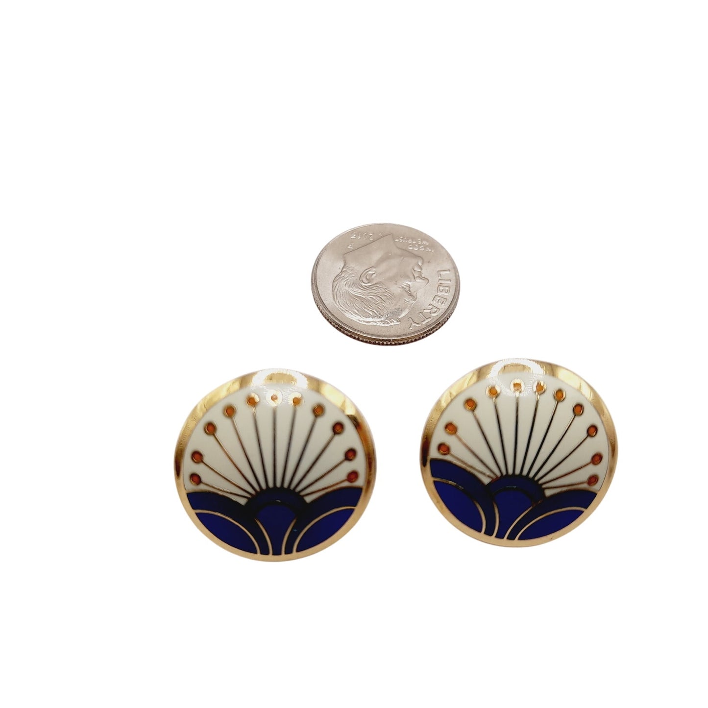 Laurel Burch "Kirin" Post Earrings, Vintage 1980s Enamel Earrings, Gold Plated Designer Jewelry, Retro Artistic Statement Earrings