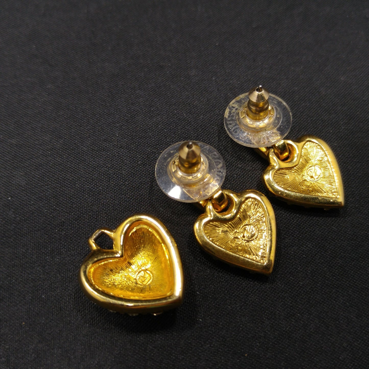 Swarovski Swan Logo Heart Earrings & Pendant Set, Gold Plate, Clear Pave Crystal